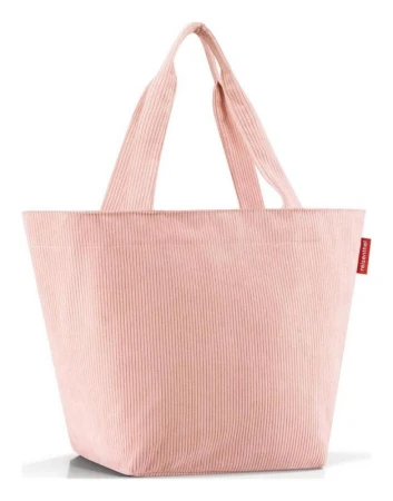 Reisenthel Shopper M Cord růžová taška přes rameno