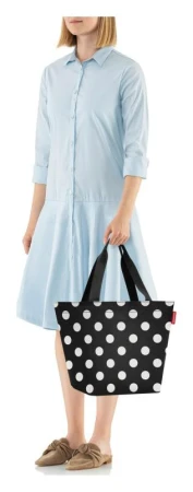 Reisenthel Shopper M Dots White taška přes rameno