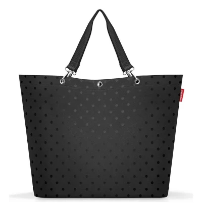 Reisenthel Shopper XL Glossy Dots černá kabelka