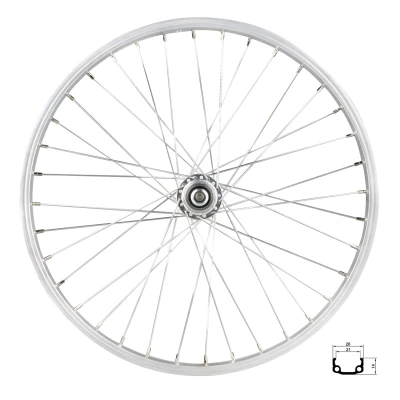 REMERX Kolo zadní RMX 21, 406x21, stříbrné, náboj F80429 REMERX Kolo zadní RMX 21, 406x21, stříbrné, náboj F80429