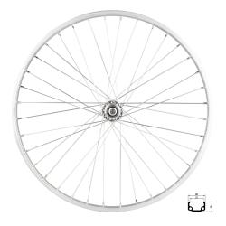 REMERX Kolo zadní RMX 21, 507x21, stříbrné, náboj F80429 REMERX Kolo zadní RMX 21, 507x21, stříbrné, náboj F80429