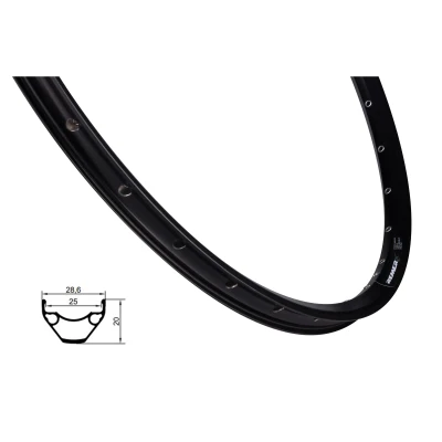 REMERX Ráfek E-ROCKY 584x25 28děr, černý REMERX Ráfek E-ROCKY 584x25 28děr, černý