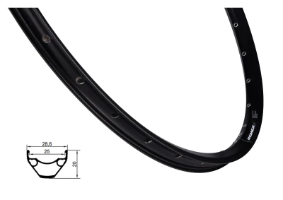 REMERX Ráfek E-ROCKY 584x25 28děr, černý