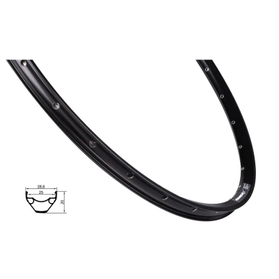 REMERX Ráfek E-ROCKY 622x25 28děr, černý REMERX Ráfek E-ROCKY 622x25 28děr, černý
