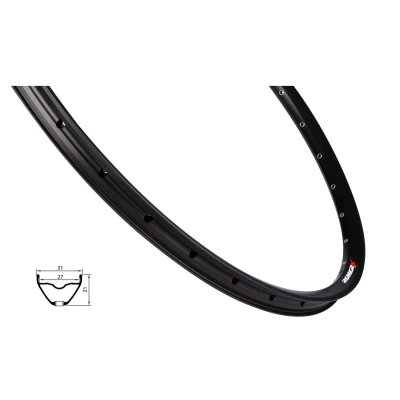 REMERX Ráfek RX 2027, 622x27, 32d, černý REMERX Ráfek RX 2027, 622x27, 32d, černý