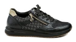 Remonte D1G08-05 černé dámské nadměrné polobotky