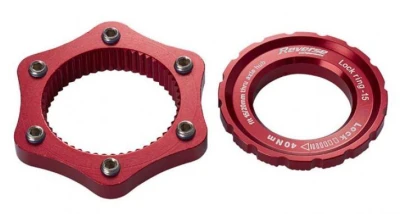 Reverse Adaptér kotouče diskové brzdy centerlock/6-otv. červený