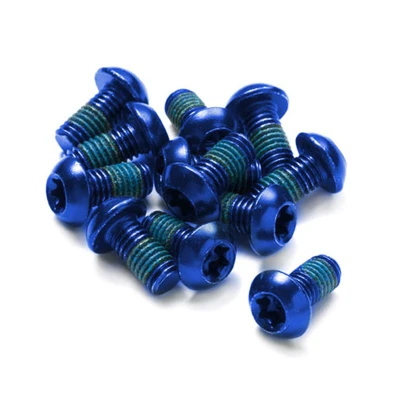 Reverse Šrouby na kotouče Steel M5 x 10 mm, Torx 25, 12 ks modré