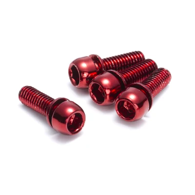 Reverse Šrouby uchycení brzdy M6 x 18 mm, 4 ks červené