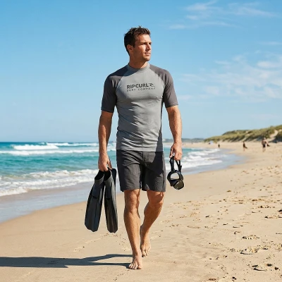 RIP CURL Pánské lycrové triko SHOCK, krátký rukáv