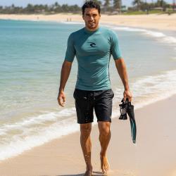 RIP CURL Pánské lycrové triko WAVES, krátký rukáv