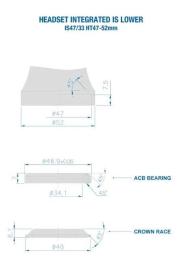 RITCHEY Wcs Lower Integrated Is 47/33 hlavové složení