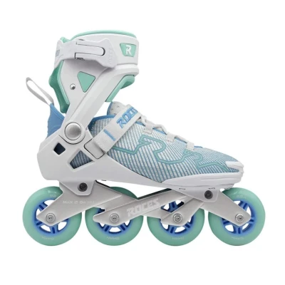 Roces R-EVO 84 Woman White/lake/Azure dámské kolečkové brusle POUZE UK 4.0, EU 38, 24 cm (VÝPRODEJ)
