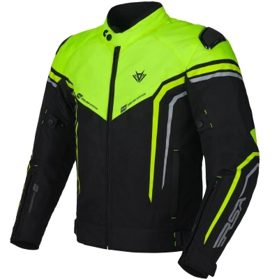 RSA Bunda na motorku Compact 2 EVO černo-šedo-fluo žlutá + sleva 300,- na příslušenství