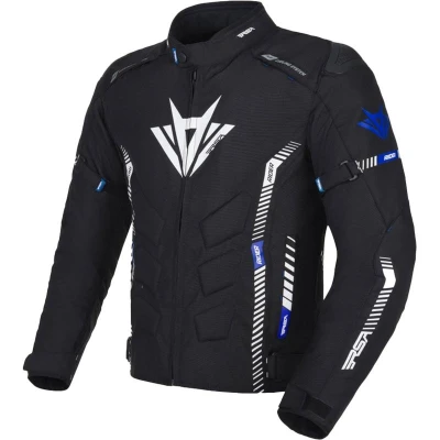 RSA Rider černo-bílo-modrá pánská motocyklová bunda