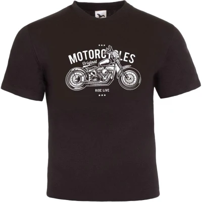 RSA Motorcycles Ride Live černé pánské triko