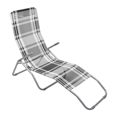 RULYT Relax černo-bílé skládací zahradní lehátko
