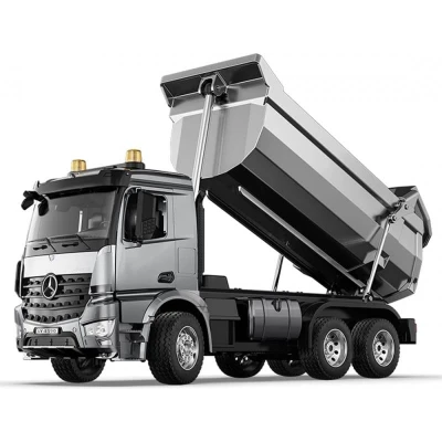 S-idee Mercedes-Benz Arocs RC kovový sklápěč, 1:20, 4WD, šedý + sleva 600,- na příslušenství