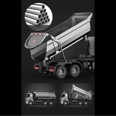 S-idee Mercedes-Benz Arocs RC kovový sklápěč, 1:20, 4WD, šedý + sleva 600,- na příslušenství