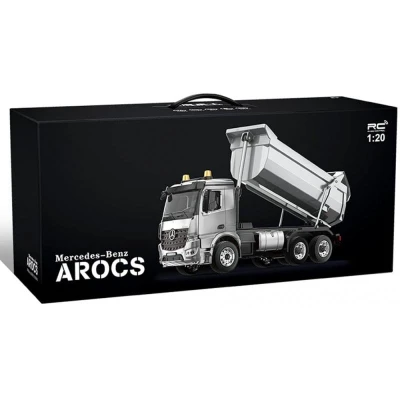 S-idee Mercedes-Benz Arocs RC kovový sklápěč, 1:20, 4WD, šedý + sleva 600,- na příslušenství