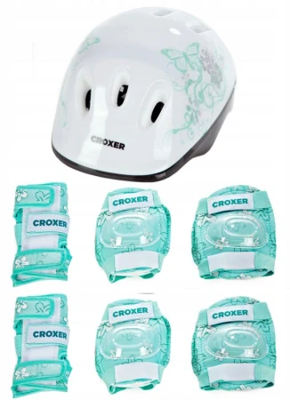 Croxer Silky Fibre MINT sada chráničů a přilby Croxer Silky Fibre MINT sada chráničů a přilby