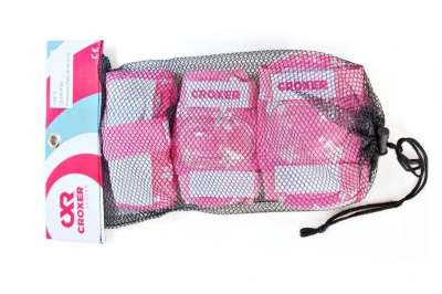 Croxer Silky Fibre pink sada chráničů a přilby