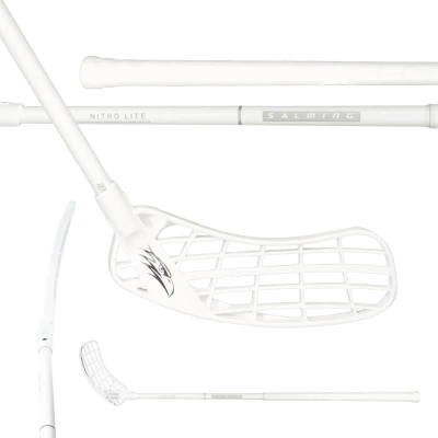 Salming Hawk Nitrolite 30 JR White/Silver florbalka Salming Hawk Nitrolite 30 JR White/Silver florbalka