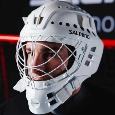 Salming Phoenix Elite Helmet White Shiny