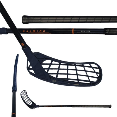 Salming Quest2 Mid Midlite 35 JR Navy/Nectarine florbalka Salming Quest2 Mid Midlite 35 JR Navy/Nectarine florbalka