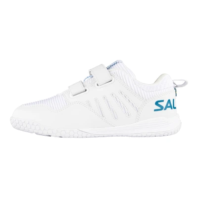 Salming Rival 2 Kid Velcro White / Blue dětské sálovky
