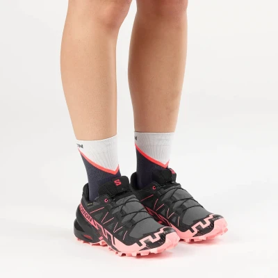 Salomon Speedcross 6 GTX W nine iron/black/flamingo pink dámské trailové boty