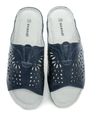 Scandi 241-2050-D1 navy dámské nazouváky