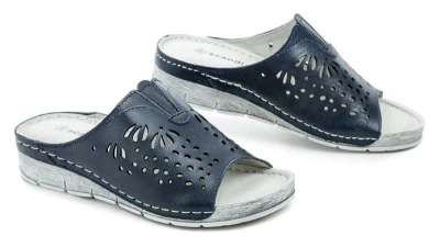 Scandi 241-2050-D1 navy dámské nazouváky