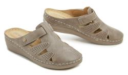 Scandi 290-0043-K1 béžové dámské nazouváky