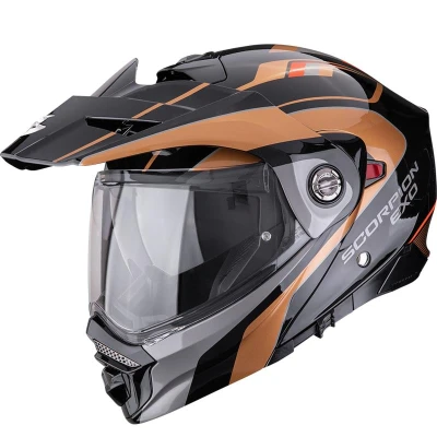 Scorpion ADX-2 Kamps černo-měděná enduro helma na motorku
