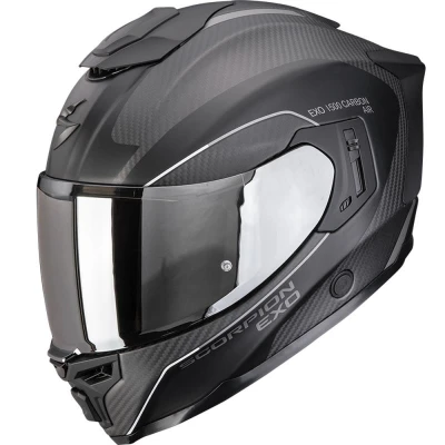 Scorpion EXO-1500 Carbon Air Mundi matná černo-stříbrná integrální helma na motorku
