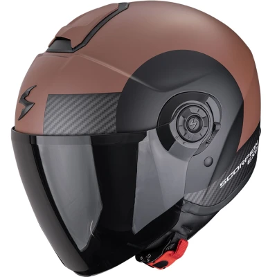 Scorpion EXO-CITY II Sheer matná hnědo-černá otevřená helma na motorku