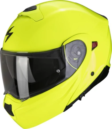 Scorpion EXO-930 EVO Solid fluo žlutá výklopná přilba na motorku