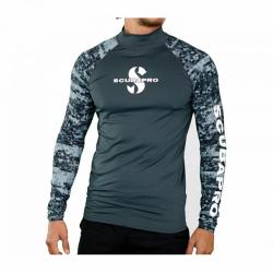 Scubapro Pánske lycrové tričko RASHGUARD GRAPHITE UPF50, dlhý rukáv