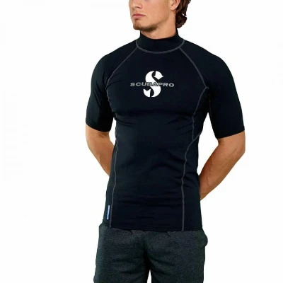 Scubapro Pánské lycrové triko T-FLEX BLACK UPF80, krátký rukáv