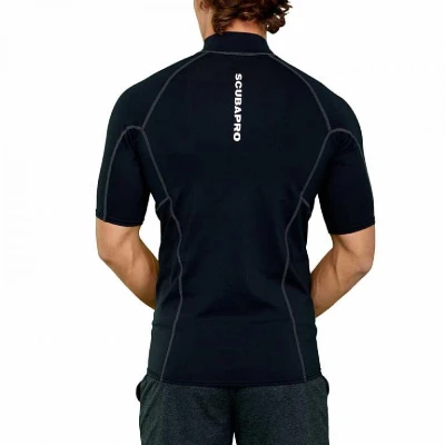 Scubapro Pánské lycrové triko T-FLEX BLACK UPF80, krátký rukáv