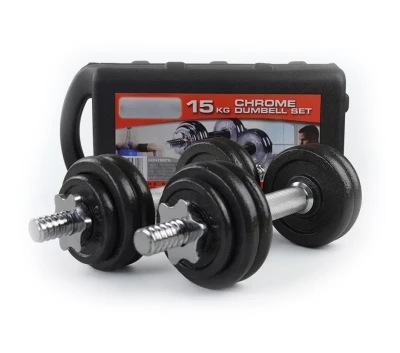 Liveup Činka nakládací SET 2 x 7,5 kg v kufříku