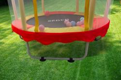 Sedco Dětská trampolína 122 cm s ochrannou sítí a vybavením - oranžová