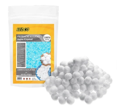 Sedco AQUACRYSTAL 1000g filtrační PES kuličky