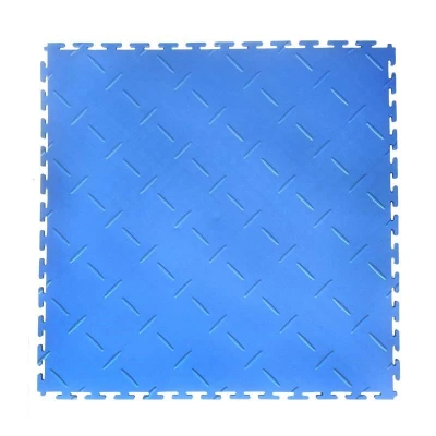 Sedco PVC podlaha do garáží, skladů, hal ,tělocvičen ECO - T LOCK - DIAMOND - 498x498x6,5 mm POUZE Modrá (VÝPRODEJ)