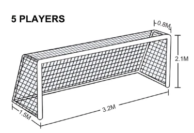 Sedco Síť kopaná FTN02 - 3,2x2,1x1,5 m - SET NA DVĚ BRANKY