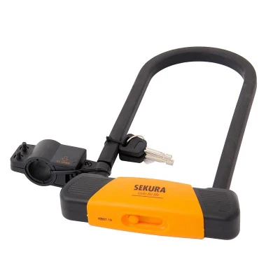 Sekura Zámek podkova 320/18 s klíčem KB 306 černo-oranžový