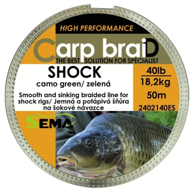 Sema Shock Camo 30 lbs / 13,6 kg pletená šňůra