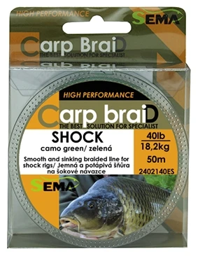Sema Shock Camo 30 lbs / 13,6 kg pletená šňůra