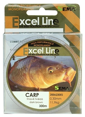 Sema Carp tmavě hnědý 300 m 0,20 mm / 5,85 kg rybářský vlasec